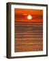 USA, California, La Jolla, Fiery sun drops into the Pacific Ocean-Ann Collins-Framed Photographic Print