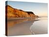 USA, California, La Jolla. Low Tide Cliff Reflections at Torrey Pines State Beach-Ann Collins-Stretched Canvas