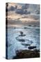 USA, California, La Jolla. Ocean waves and rocks at dusk-Ann Collins-Stretched Canvas