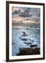 USA, California, La Jolla. Ocean waves and rocks at dusk-Ann Collins-Framed Photographic Print