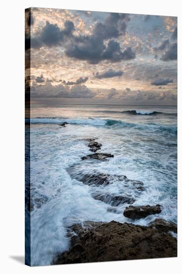 USA, California, La Jolla. Ocean waves and rocks at dusk-Ann Collins-Stretched Canvas