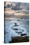 USA, California, La Jolla. Ocean waves and rocks at dusk-Ann Collins-Stretched Canvas