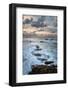 USA, California, La Jolla. Ocean waves and rocks at dusk-Ann Collins-Framed Photographic Print