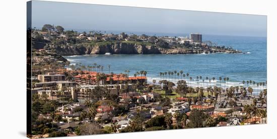 USA, California, La Jolla, Panoramic view of La Jolla Shores-Ann Collins-Stretched Canvas