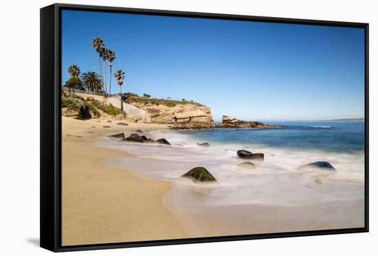 USA, California, La Jolla. Quiet morning at La Jolla Cove-Ann Collins-Framed Stretched Canvas