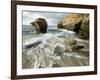 USA, California, La Jolla. Rock formation on Children's Pool Beach.-Jaynes Gallery-Framed Photographic Print