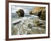 USA, California, La Jolla. Rock formation on Children's Pool Beach.-Jaynes Gallery-Framed Photographic Print