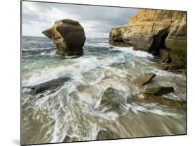 USA, California, La Jolla. Rock formation on Children's Pool Beach.-Jaynes Gallery-Mounted Photographic Print