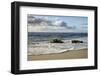 USA, California, La Jolla. Rocks and clouds at Whispering Sands Beach-Ann Collins-Framed Photographic Print