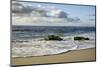 USA, California, La Jolla. Rocks and clouds at Whispering Sands Beach-Ann Collins-Mounted Photographic Print