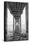 USA, California, La Jolla, Scripps Pier, Sunrise-John Ford-Framed Stretched Canvas