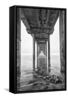 USA, California, La Jolla, Scripps Pier, Sunrise-John Ford-Framed Stretched Canvas