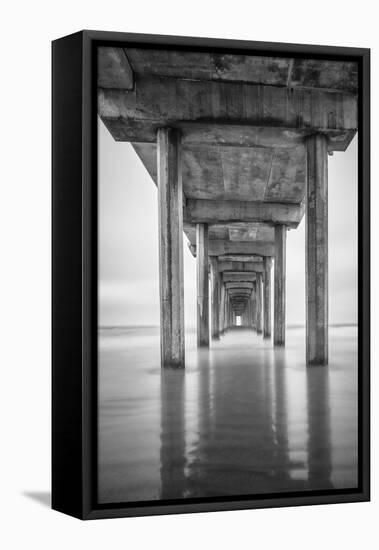 USA, California, La Jolla, Scripps Pier, Sunrise-John Ford-Framed Stretched Canvas