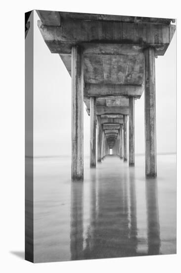 USA, California, La Jolla, Scripps Pier, Sunrise-John Ford-Stretched Canvas