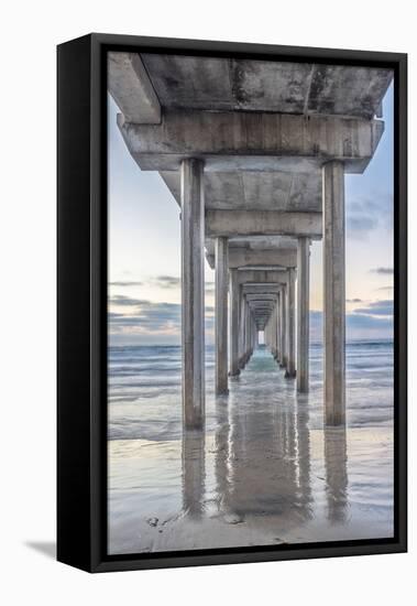 USA, California, La Jolla, Scripps Pier-Rob Tilley-Framed Stretched Canvas