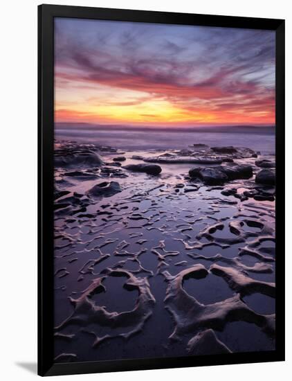 USA, California, La Jolla, Sunset at Coast Boulevard Park-Ann Collins-Framed Photographic Print