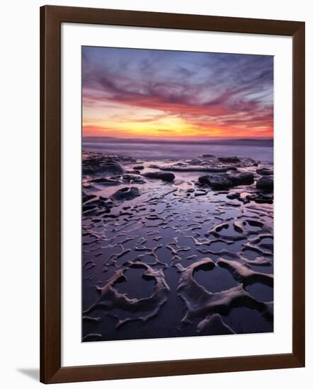 USA, California, La Jolla, Sunset at Coast Boulevard Park-Ann Collins-Framed Photographic Print