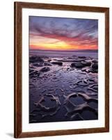 USA, California, La Jolla, Sunset at Coast Boulevard Park-Ann Collins-Framed Photographic Print