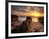 USA, California, La Jolla, Sunset, Coast Blvd. Park-Ann Collins-Framed Photographic Print