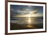 USA, California, La Jolla. Sunset over beach.-Jaynes Gallery-Framed Photographic Print