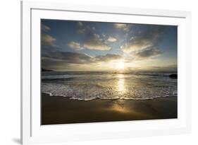 USA, California, La Jolla. Sunset over beach.-Jaynes Gallery-Framed Premium Photographic Print