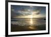 USA, California, La Jolla. Sunset over beach.-Jaynes Gallery-Framed Premium Photographic Print