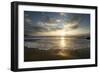 USA, California, La Jolla. Sunset over beach.-Jaynes Gallery-Framed Photographic Print