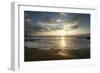 USA, California, La Jolla. Sunset over beach.-Jaynes Gallery-Framed Photographic Print