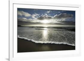 USA, California, La Jolla. Sunset over beach.-Jaynes Gallery-Framed Premium Photographic Print