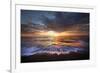 USA, California, La Jolla. Sunset over beach.-Jaynes Gallery-Framed Premium Photographic Print