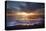 USA, California, La Jolla. Sunset over beach.-Jaynes Gallery-Stretched Canvas