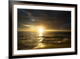 USA, California, La Jolla. Sunset over beach.-Jaynes Gallery-Framed Premium Photographic Print