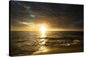 USA, California, La Jolla. Sunset over beach.-Jaynes Gallery-Stretched Canvas