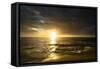 USA, California, La Jolla. Sunset over beach.-Jaynes Gallery-Framed Stretched Canvas