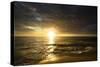 USA, California, La Jolla. Sunset over beach.-Jaynes Gallery-Stretched Canvas