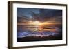 USA, California, La Jolla. Sunset over beach.-Jaynes Gallery-Framed Photographic Print