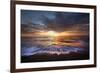 USA, California, La Jolla. Sunset over beach.-Jaynes Gallery-Framed Photographic Print