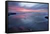 USA, California, La Jolla. Sunset over beach.-Jaynes Gallery-Framed Stretched Canvas