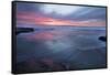 USA, California, La Jolla. Sunset over beach.-Jaynes Gallery-Framed Stretched Canvas
