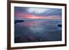 USA, California, La Jolla. Sunset over beach.-Jaynes Gallery-Framed Premium Photographic Print