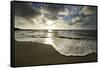 USA, California, La Jolla. Sunset over beach.-Jaynes Gallery-Framed Stretched Canvas