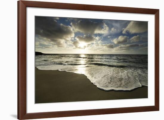 USA, California, La Jolla. Sunset over beach.-Jaynes Gallery-Framed Premium Photographic Print