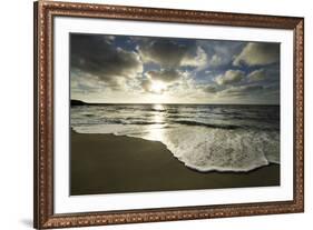 USA, California, La Jolla. Sunset over beach.-Jaynes Gallery-Framed Premium Photographic Print