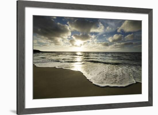 USA, California, La Jolla. Sunset over beach.-Jaynes Gallery-Framed Premium Photographic Print