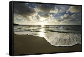 USA, California, La Jolla. Sunset over beach.-Jaynes Gallery-Framed Stretched Canvas