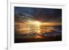 USA, California, La Jolla. Sunset over beach.-Jaynes Gallery-Framed Premium Photographic Print