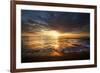 USA, California, La Jolla. Sunset over beach.-Jaynes Gallery-Framed Premium Photographic Print