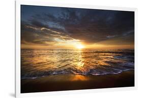 USA, California, La Jolla. Sunset over beach.-Jaynes Gallery-Framed Photographic Print