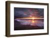 USA, California, La Jolla. Sunset over beach.-Jaynes Gallery-Framed Photographic Print