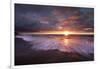 USA, California, La Jolla. Sunset over beach.-Jaynes Gallery-Framed Photographic Print